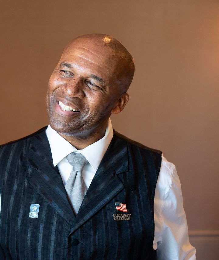 A U.S. Army veteran smiling